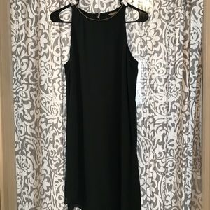 H&M Asymmetrical Sheer Dark Green Dress